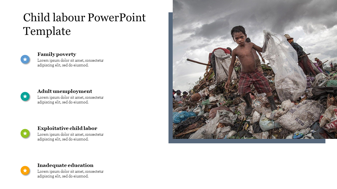 Child labour PowerPoint Template